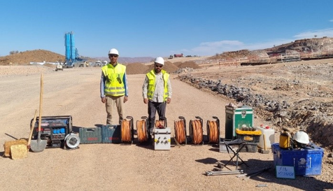 Geophysical survey on a construction site