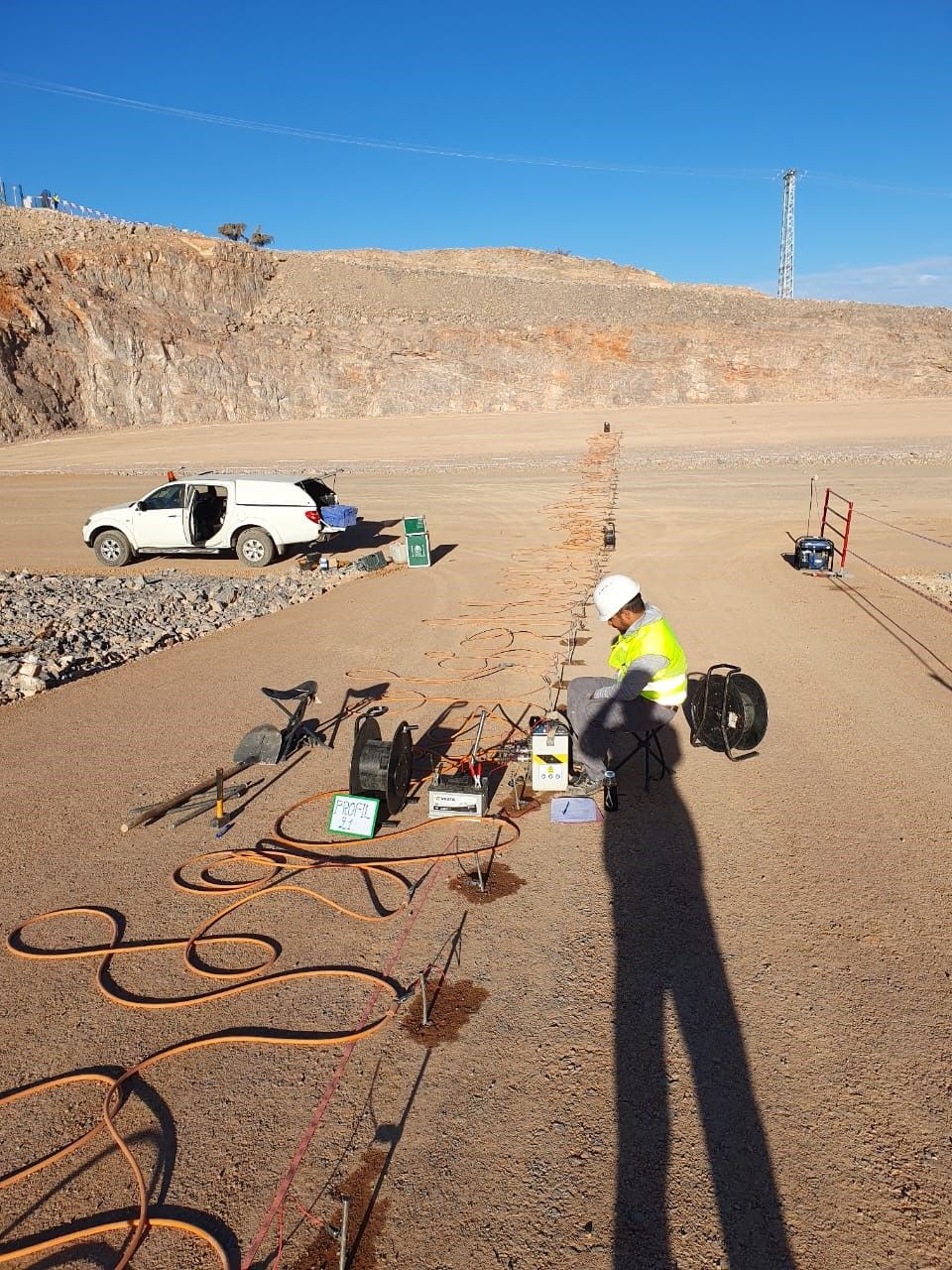 Measurement array deployed for a subsurface investigation