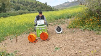 PROGREM operator acquiring a vertical electrical sounding